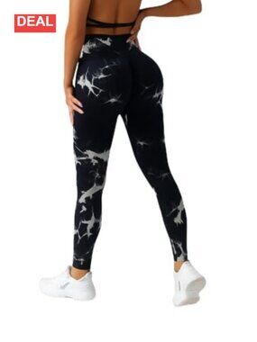 Seamless High Waisted Yoga Leggings Scrunch Butt Lifting Compression Gym Pants